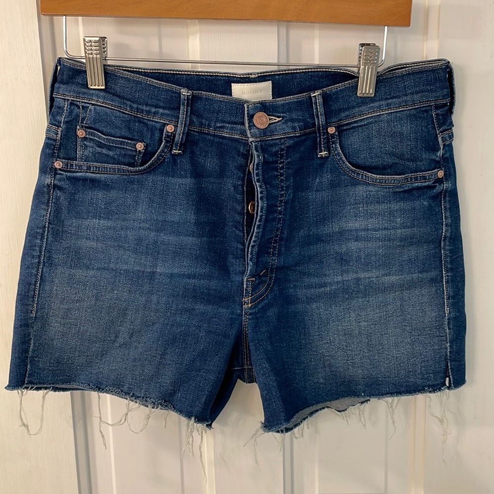 Mother Denim, The Saint Slit Short Fray
